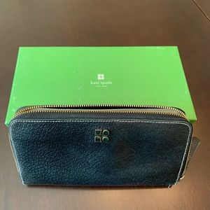 Kate Spade black leather wallet